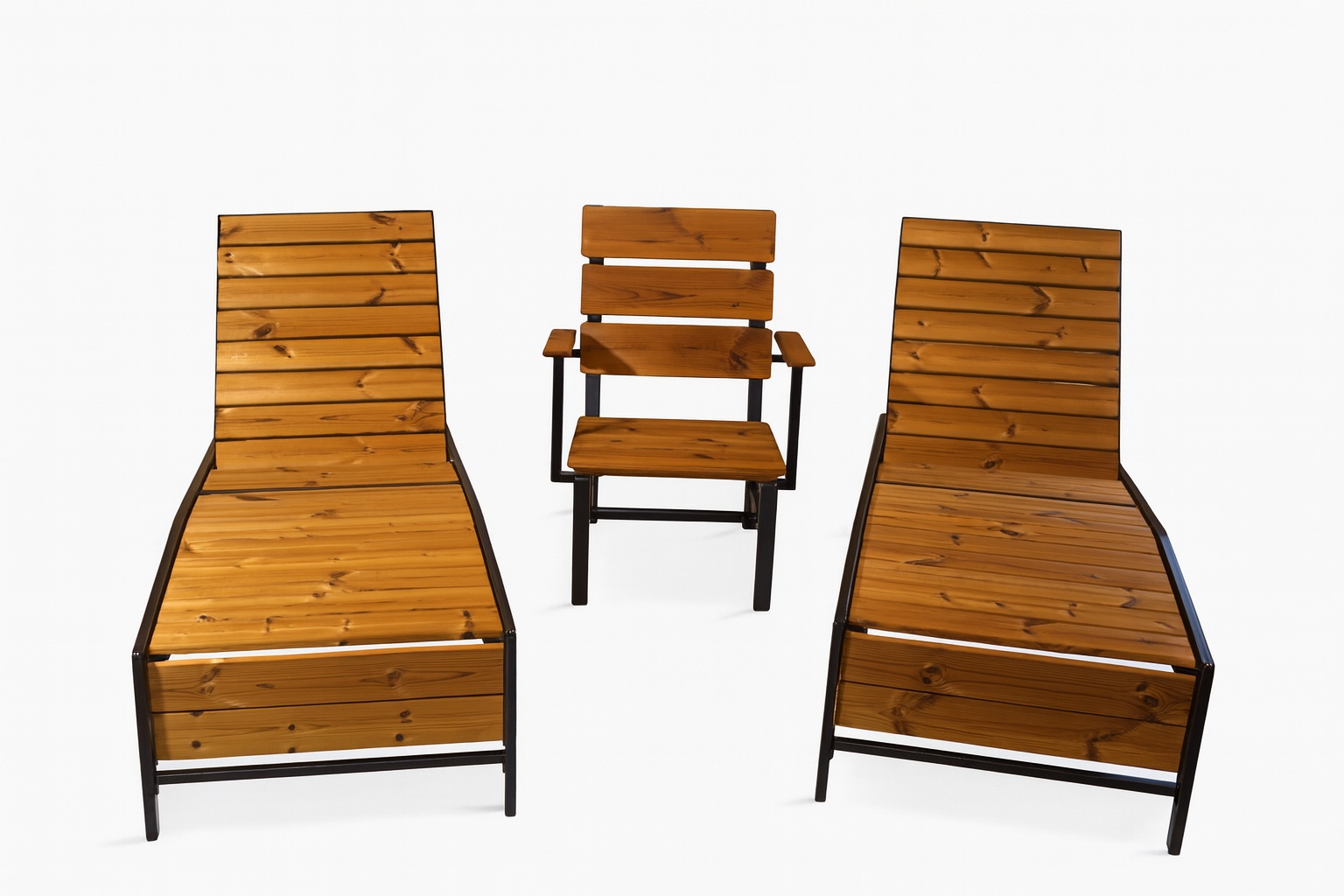 Gultai mediniai su metaliniais rėmais - Immagine 2