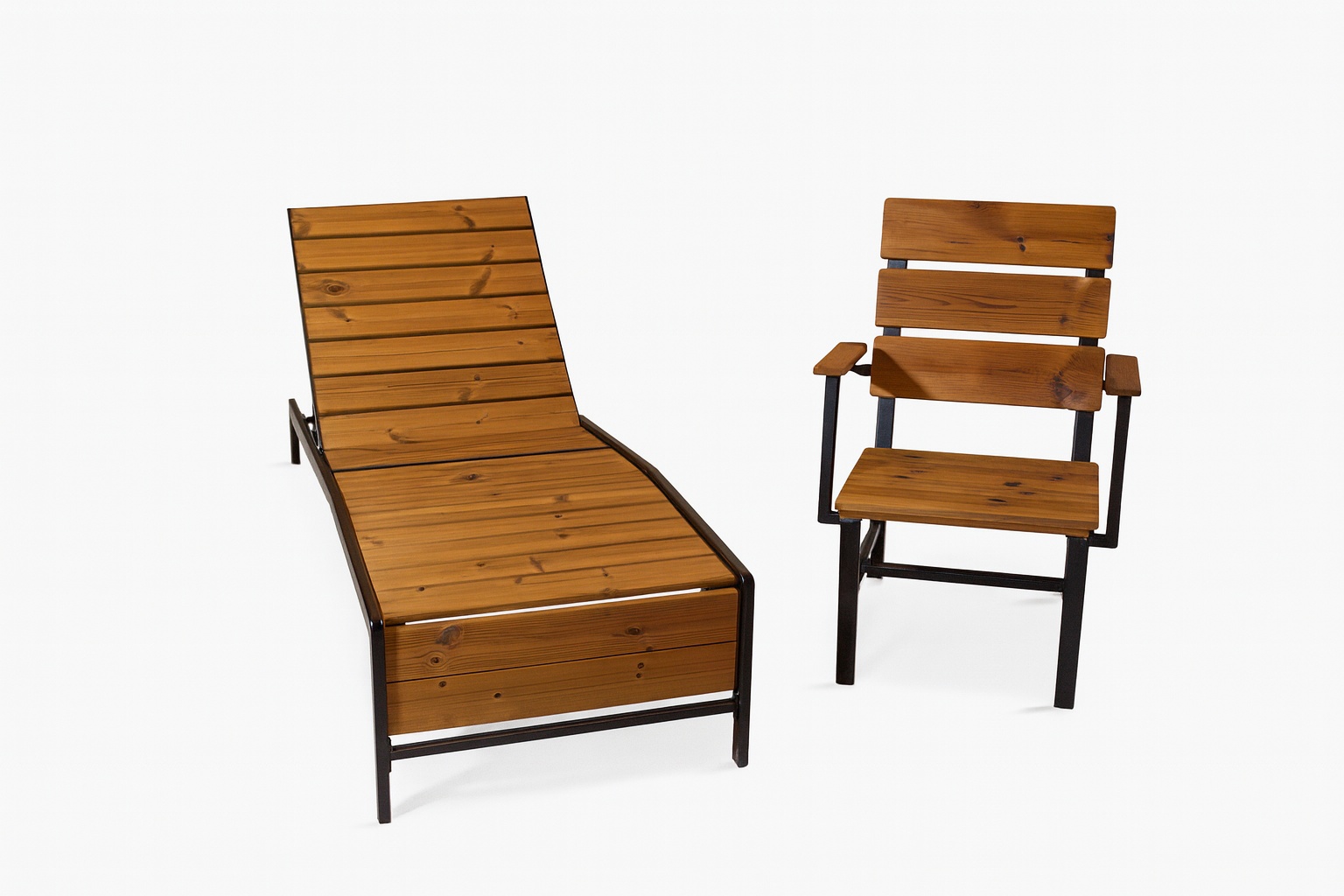 Gultai mediniai su metaliniais rėmais - Immagine 3